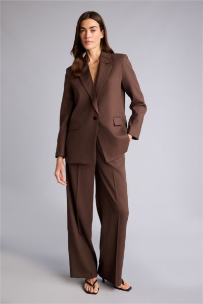Oversize Fit Linen Blended Blazer