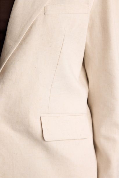 Oversize Fit Linen Blended Blazer