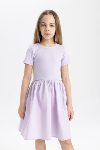 Girl Cotton Short Sleeve Dress