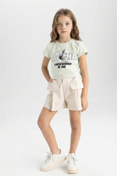 Girl Printed Short Sleeve T-Shirt