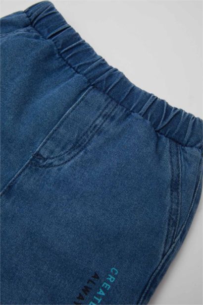 Baby Boy Printed Denim Shorts