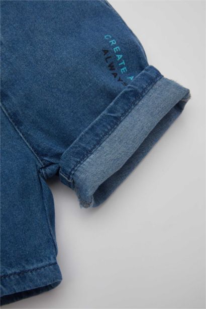 Baby Boy Printed Denim Shorts