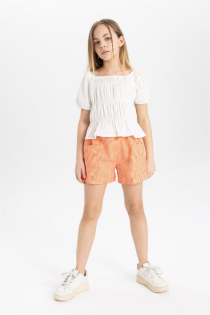 شورت بناتي برتقالي بيبرباج