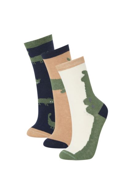 Chaussettes Longues Coton Hautes pour Garçon - 3 Paires