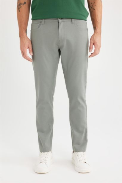 Slim Fit Super Skinny Hem Trousers