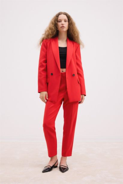 Oversize Fit Jacket Collar Blazer