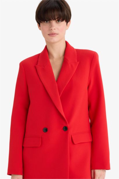 Oversize Fit Jacket Collar Blazer