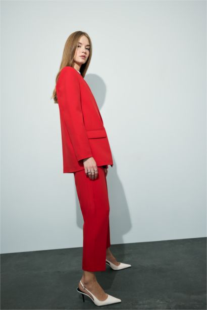 Carrot Fit Super Skinny Hem Zip-Up Trousers