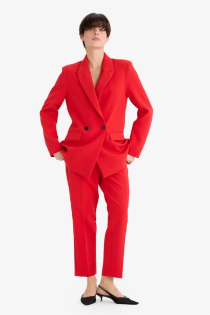 Carrot Fit Super Skinny Hem Zip-Up Trousers