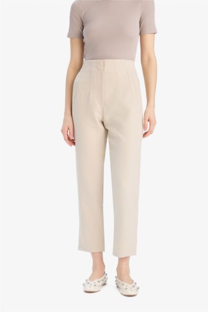 Carrot Fit Super Skinny Hem Zipper Trousers