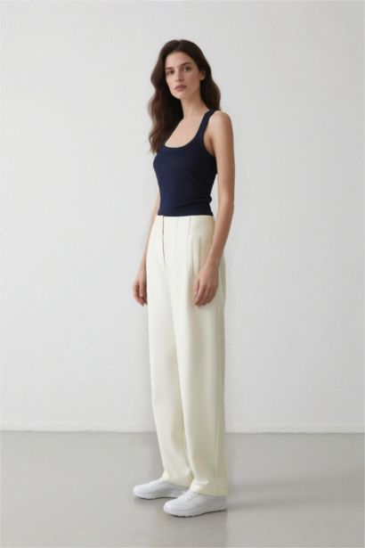 سروال كاروت فيت بساق ضيق بساق و خصر عالي