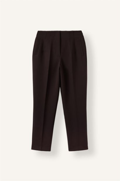 High Waist Carrot Fit Trousers