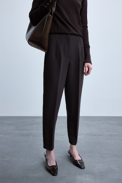 Crop Carrot Fit Klasik Kumaş Pantolon