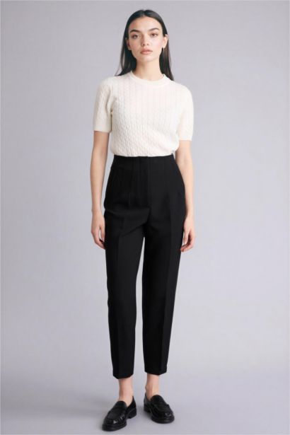 Carrot Fit Super Skinny Hem Zipper Trousers