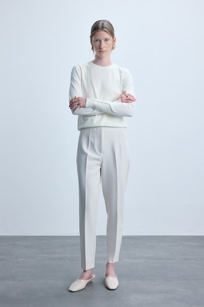 Crop Carrot Fit Klasik Kumaş Pantolon