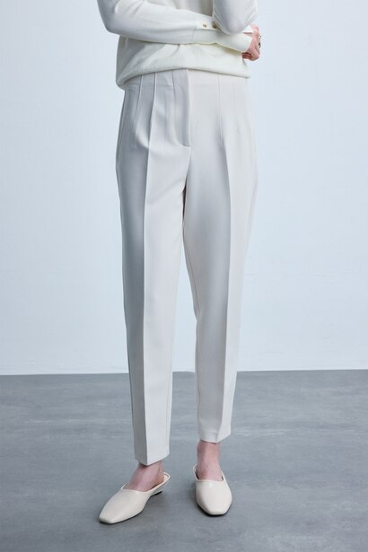 Crop Carrot Fit Klasik Kumaş Pantolon