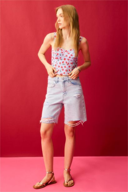 برمودا جينز بخصر عادي