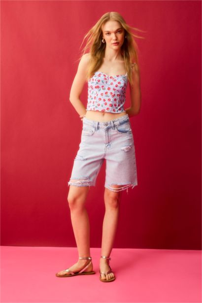 برمودا جينز بخصر عادي