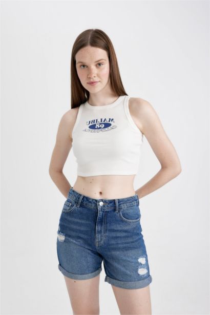 Short Boyfirend en Jean à Taille haute