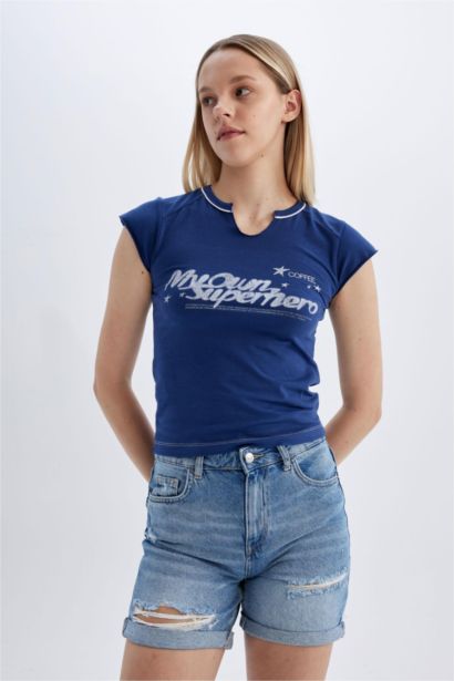 Boyfriend High Waist Fold-Ankle Denim Shorts