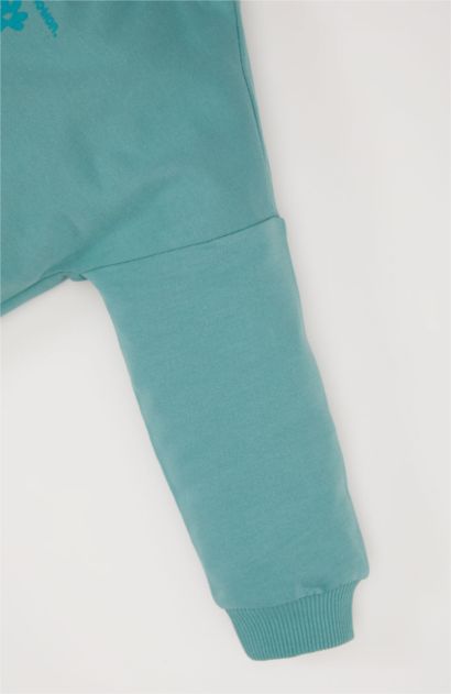 Girl Baby Floral Thin Sweatshirt Fabric 2 Piece Set