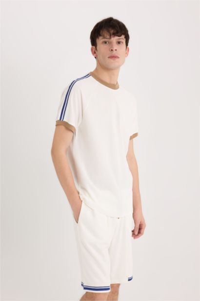 Regular Fit Crew Neck Pique Short Sleeve T-Shirt