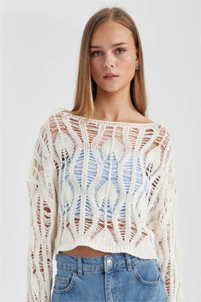 Coool релакс пішімі бардо жаға Пулловер