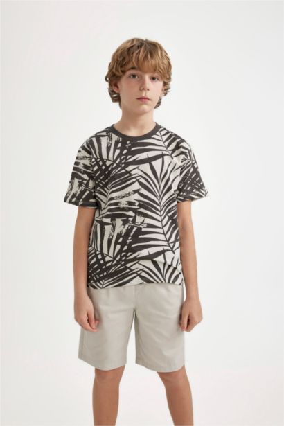 Boy Regular Fit Crew Neck Printed T-Shirt
