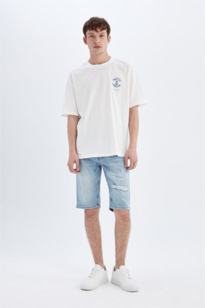 شورت جينز سليم فيت