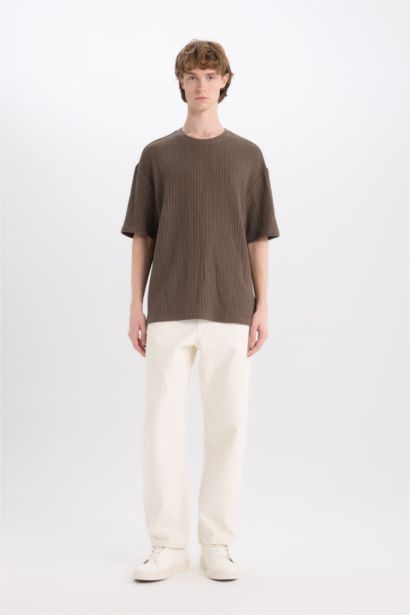 Boxy Fit Crew Neck Short Sleeve T-Shirt