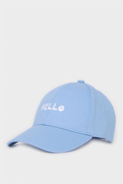 Keten Karışımlı Baskılı Cap Şapka Erkek Bebek