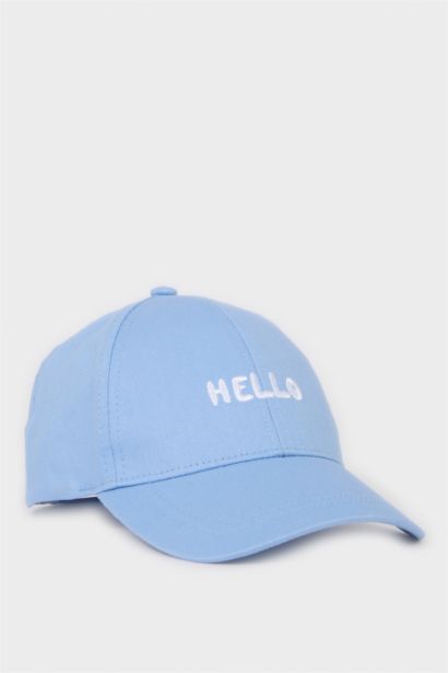 Keten Karışımlı Baskılı Cap Şapka Erkek Bebek