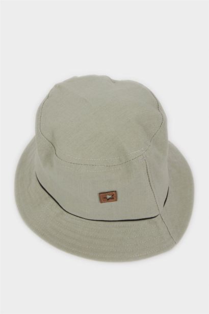 Keten Karışımlı Baskılı Bucket Şapka Erkek Bebek