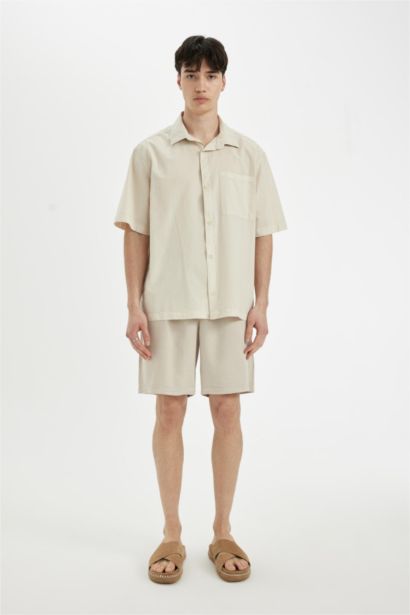 Relax Fit Cotton Short Sleeve Shirt