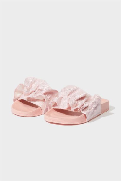 Girl Flat Sole Single Band Slippers