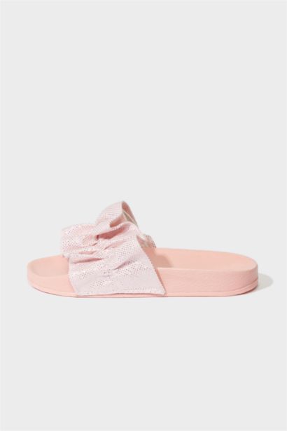 Girl Flat Sole Single Band Slippers