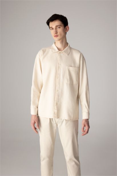 Oversize Polo Collar Cotton Shirt