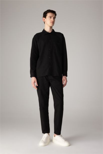 Oversize Fit Polo Collar Cotton Shirt