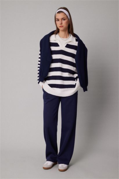 Tunique Polo coupe régulière à Rayures à Manches Longues