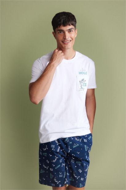 Ensemble Pyjama Jersey coupe régulière à Manches Courtes et Short Looney Tunes