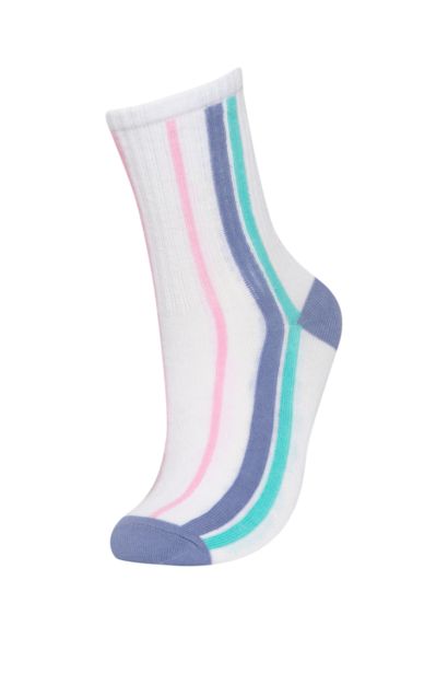 Chaussettes Longues Coton pour Fille - 5 Paires
