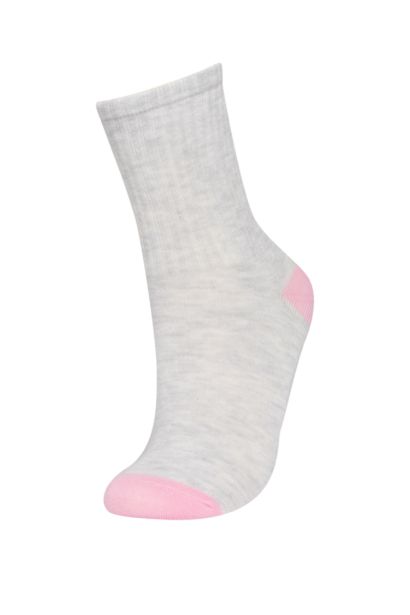 Chaussettes Longues Coton pour Fille - 5 Paires