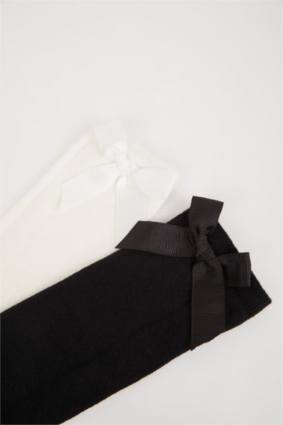 Girl 2 Piece Cotton Booties Socks