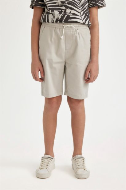 Boy Regular Fit Gabardine Shorts