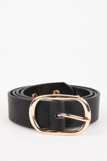 Kadın Suni Deri Jean Kemeri