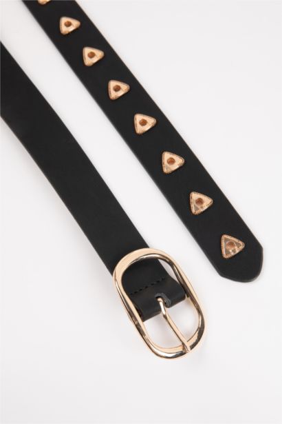 Kadın Suni Deri Jean Kemeri