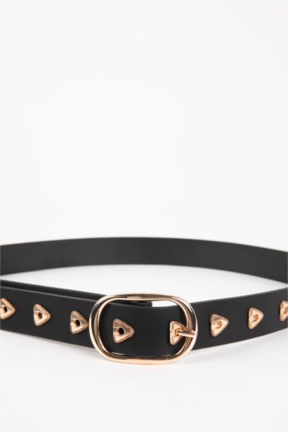 Kadın Suni Deri Jean Kemeri