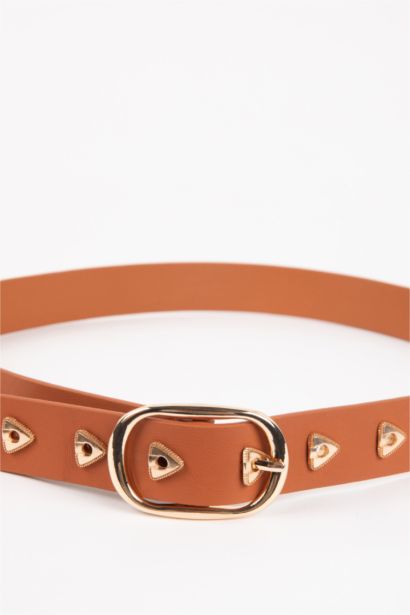 Woman Faux Leather Jean Belt