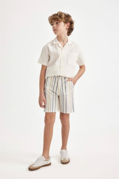 Boy Regular Fit Linen Look Shorts