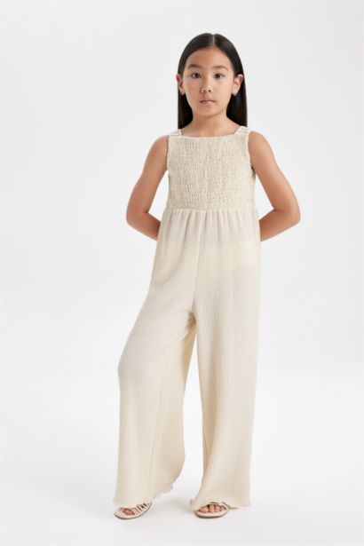 Girl Wrinkled Jumpsuit